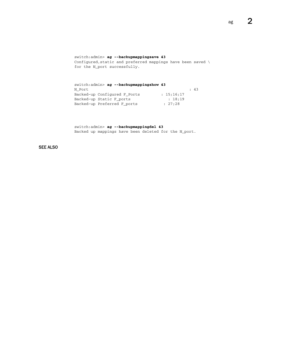 Brocade Fabric OS Command Reference (Supporting Fabric OS v7.3.0) User Manual | Page 73 / 1274