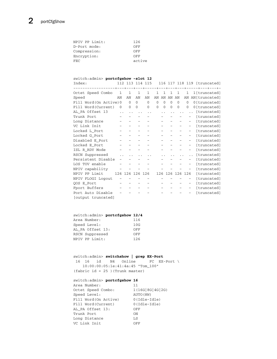 Brocade Fabric OS Command Reference (Supporting Fabric OS v7.3.0) User Manual | Page 828 / 1274