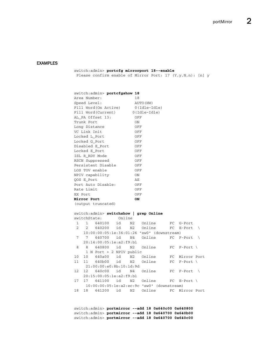 Brocade Fabric OS Command Reference (Supporting Fabric OS v7.3.0) User Manual | Page 901 / 1274