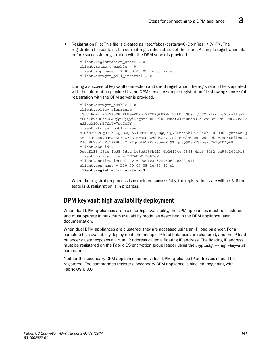 Dpm key vault high availability deployment | Brocade Fabric OS Encryption Administrator’s Guide Supporting RSA Data Protection Manager (DPM) Environments (Supporting Fabric OS v7.2.0) User Manual | Page 161 / 332