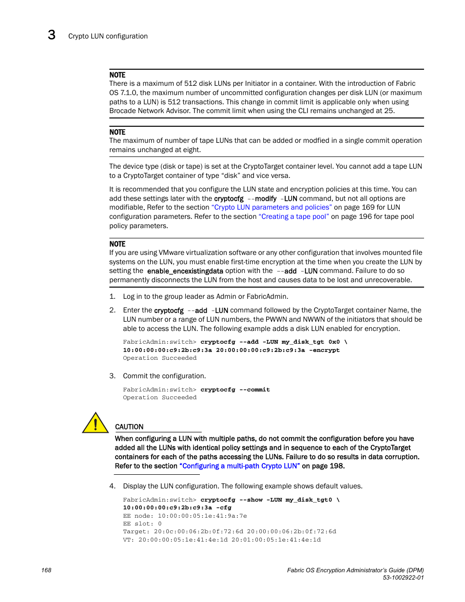 Brocade Fabric OS Encryption Administrator’s Guide Supporting RSA Data Protection Manager (DPM) Environments (Supporting Fabric OS v7.2.0) User Manual | Page 188 / 332