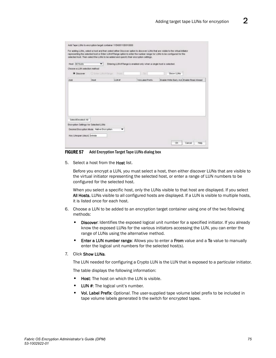 Figure 57, A table | Brocade Fabric OS Encryption Administrator’s Guide Supporting RSA Data Protection Manager (DPM) Environments (Supporting Fabric OS v7.2.0) User Manual | Page 95 / 332