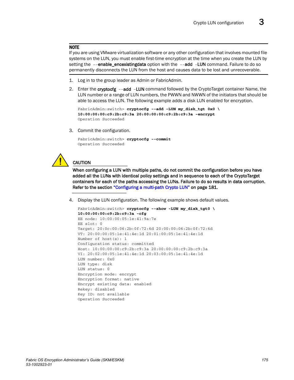 Brocade Fabric OS Encryption Administrator’s Guide Supporting HP Secure Key Manager (SKM) and HP Enterprise Secure Key Manager (ESKM) Environments (Supporting Fabric OS v7.2.0) User Manual | Page 195 / 324