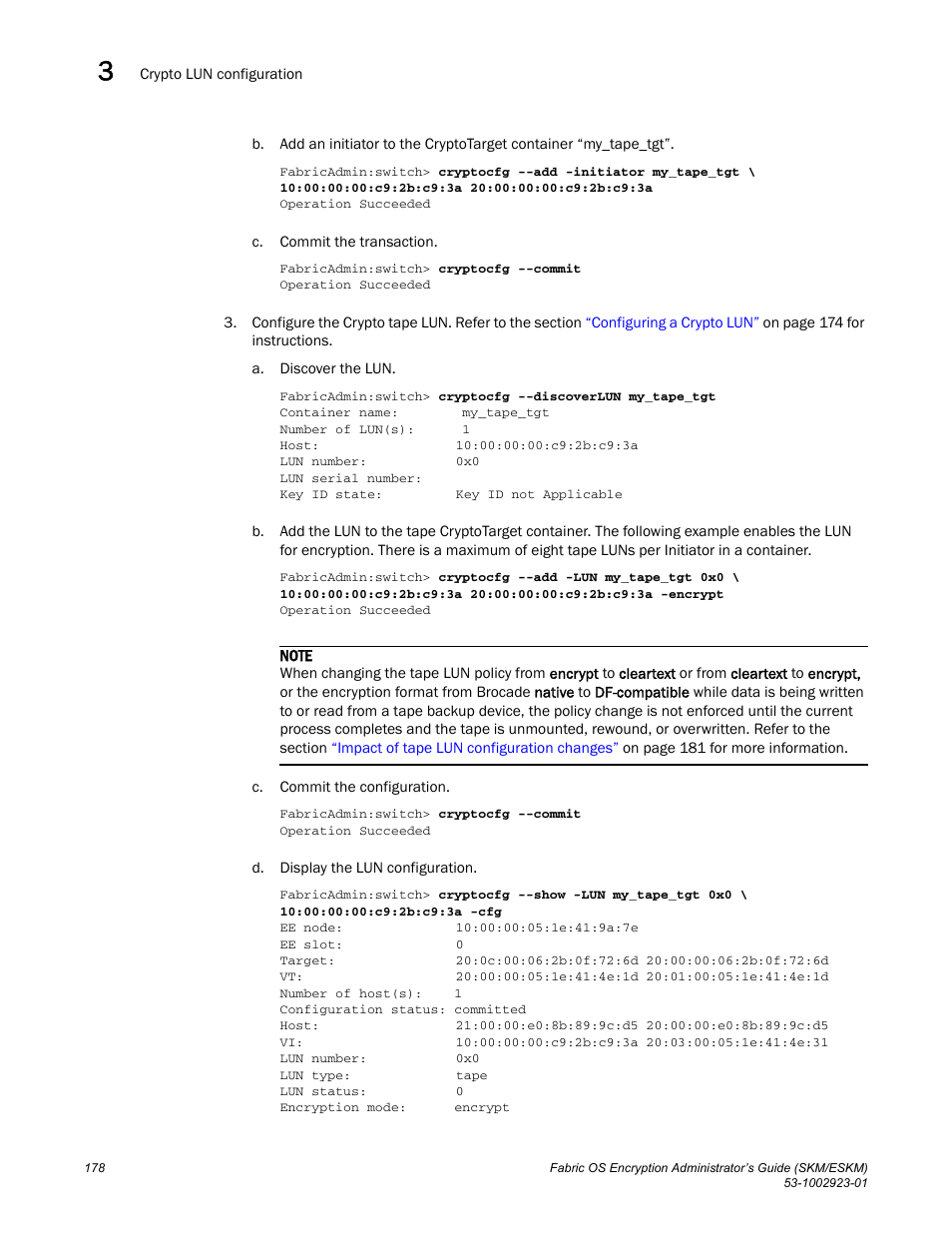 Brocade Fabric OS Encryption Administrator’s Guide Supporting HP Secure Key Manager (SKM) and HP Enterprise Secure Key Manager (ESKM) Environments (Supporting Fabric OS v7.2.0) User Manual | Page 198 / 324