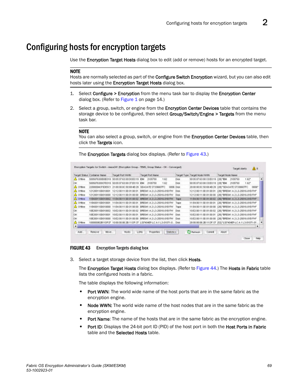 Configuring hosts for encryption targets | Brocade Fabric OS Encryption Administrator’s Guide Supporting HP Secure Key Manager (SKM) and HP Enterprise Secure Key Manager (ESKM) Environments (Supporting Fabric OS v7.2.0) User Manual | Page 89 / 324