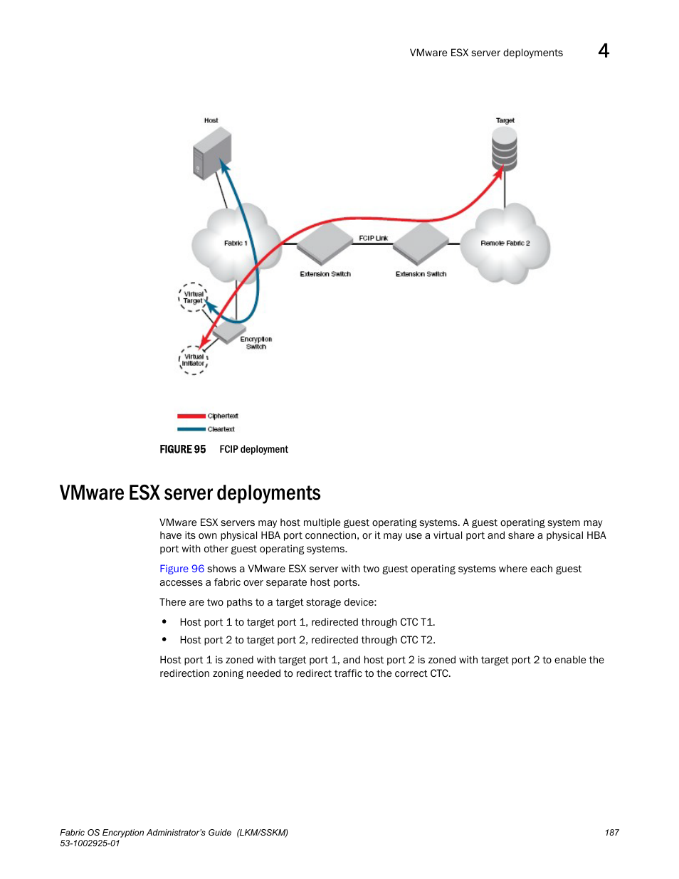 Vmware esx server deployments, Figure 95 | Brocade Fabric OS Encryption Administrator’s Guide Supporting NetApp Lifetime Key Manager (LKM) and KeySecure Storage Secure Key Manager (SSKM) Environments (Supporting Fabric OS v7.2.0) User Manual | Page 205 / 300