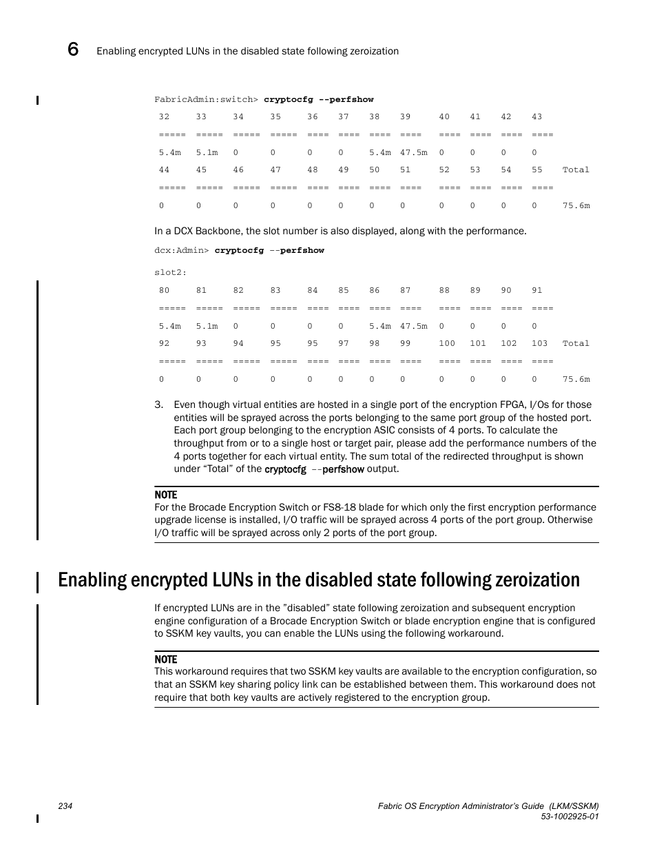 Brocade Fabric OS Encryption Administrator’s Guide Supporting NetApp Lifetime Key Manager (LKM) and KeySecure Storage Secure Key Manager (SSKM) Environments (Supporting Fabric OS v7.2.0) User Manual | Page 252 / 300