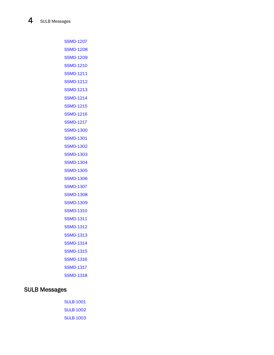 Sulb messages | Brocade Fabric OS Message Reference (Supporting Fabric OS v7.3.0) User Manual | Page 144 / 1008