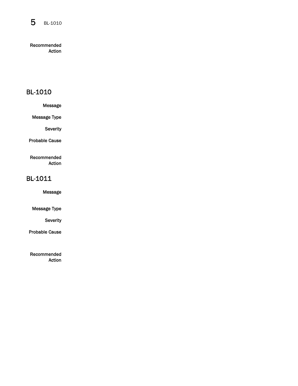 Bl-1010, Bl-1011 | Brocade Fabric OS Message Reference (Supporting Fabric OS v7.3.0) User Manual | Page 202 / 1008