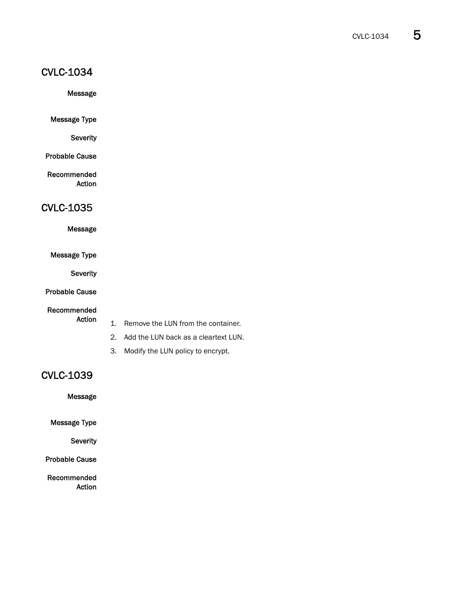 Cvlc-1034, Cvlc-1035, Cvlc-1039 | Brocade Fabric OS Message Reference (Supporting Fabric OS v7.3.0) User Manual | Page 299 / 1008