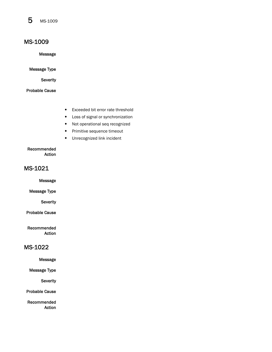 Ms-1009, Ms-1021, Ms-1022 | Brocade Fabric OS Message Reference (Supporting Fabric OS v7.3.0) User Manual | Page 698 / 1008