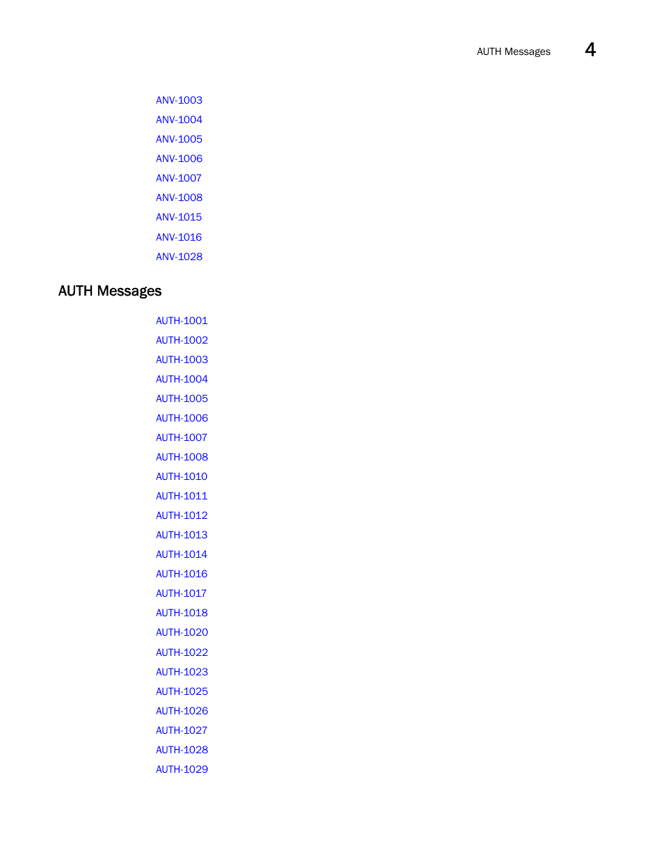 Auth messages | Brocade Fabric OS Message Reference (Supporting Fabric OS v7.3.0) User Manual | Page 81 / 1008