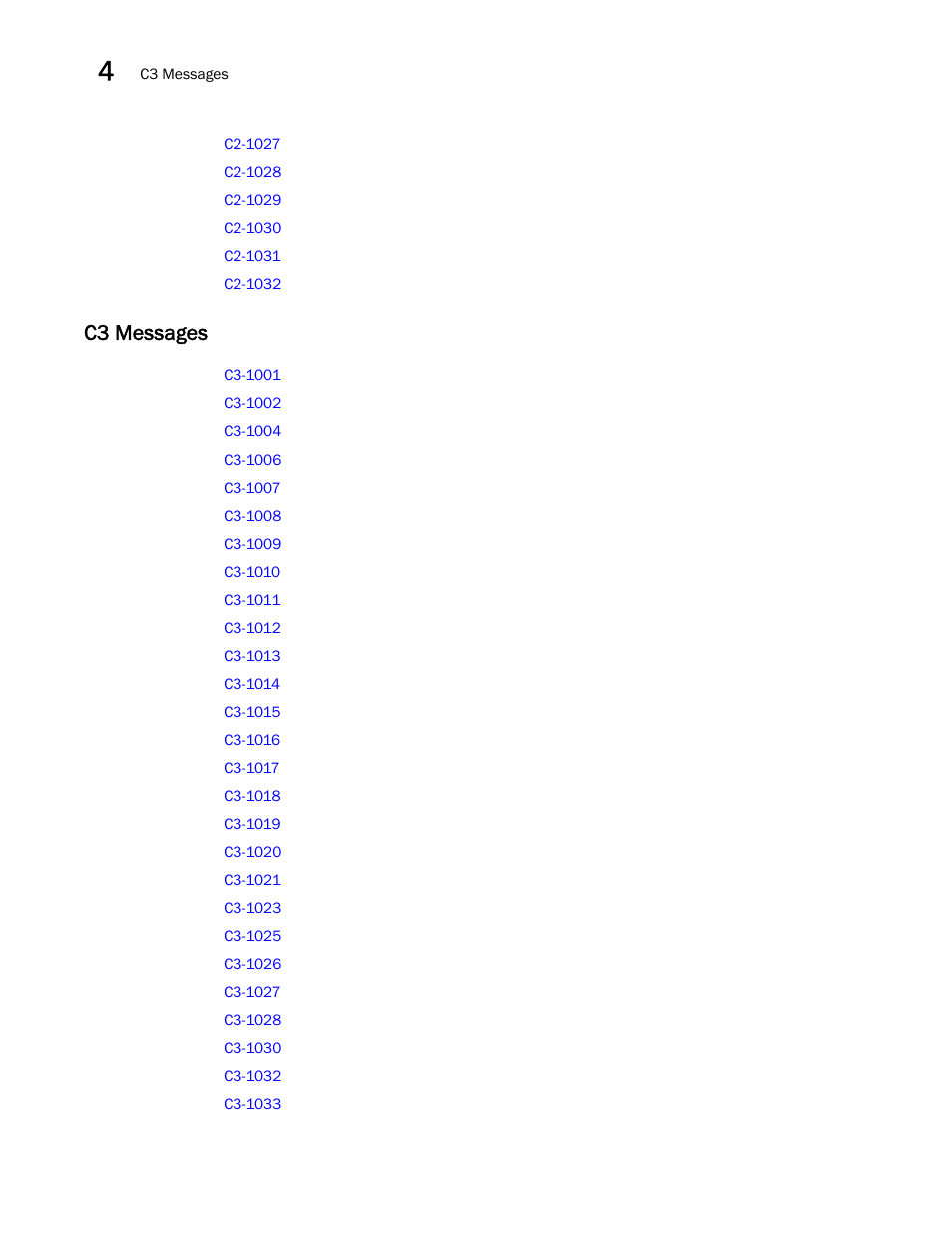 C3 messages | Brocade Fabric OS Message Reference (Supporting Fabric OS v7.3.0) User Manual | Page 86 / 1008