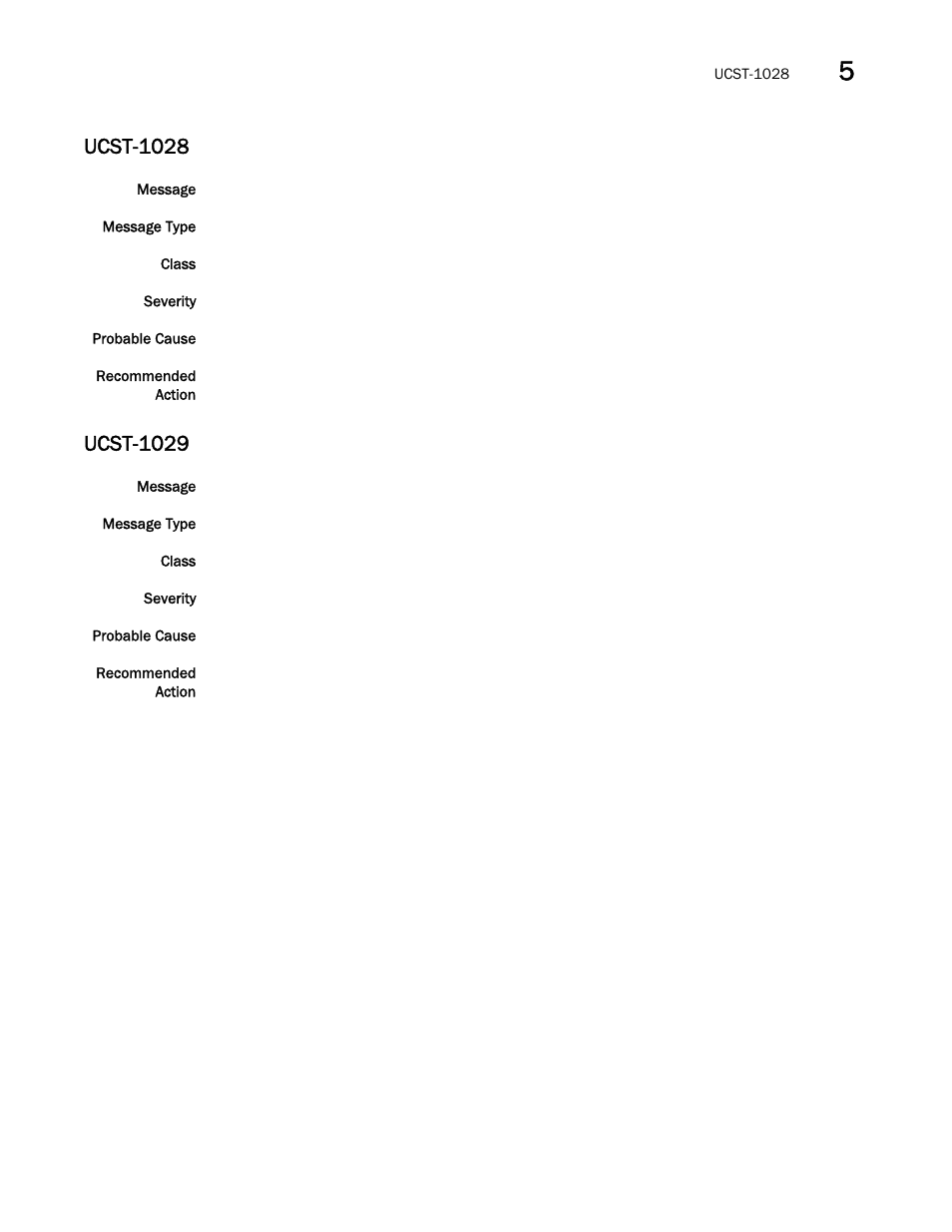 Ucst-1028, Ucst-1029 | Brocade Fabric OS Message Reference (Supporting Fabric OS v7.3.0) User Manual | Page 959 / 1008