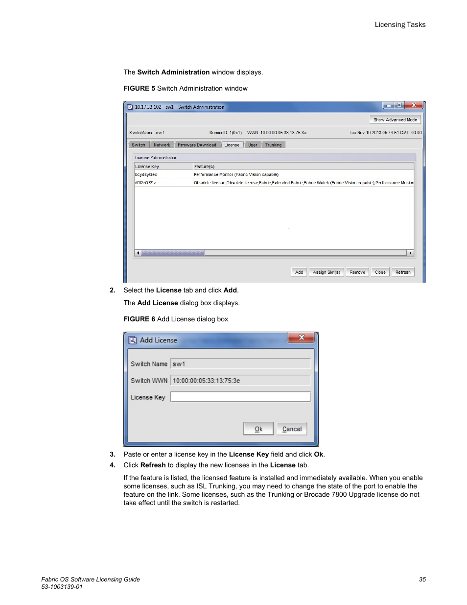 Brocade Fabric OS Software Licensing Guide (Supporting Fabric OS v7.3.0) User Manual | Page 37 / 58