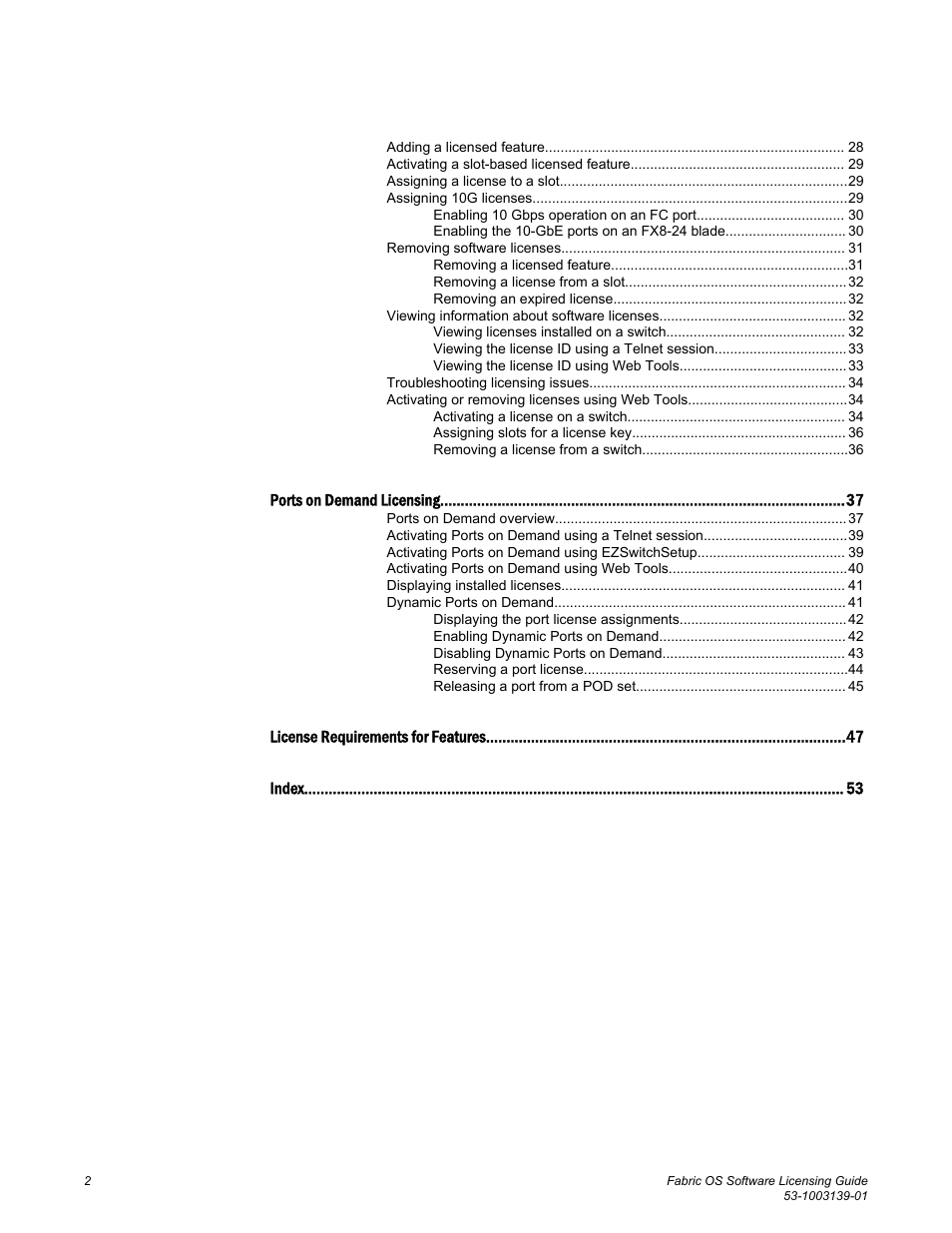 Brocade Fabric OS Software Licensing Guide (Supporting Fabric OS v7.3.0) User Manual | Page 4 / 58