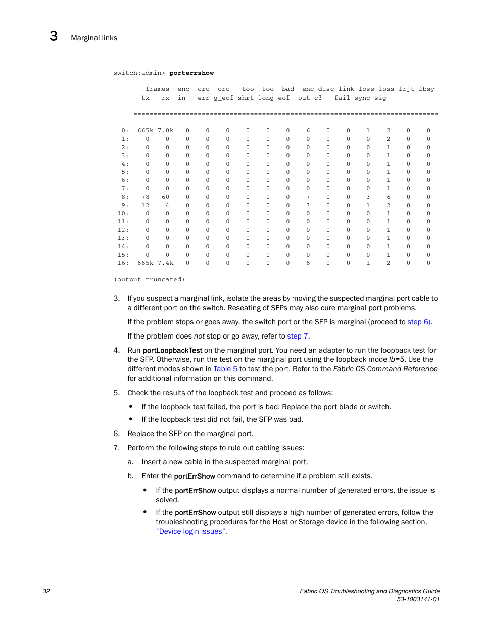 Brocade Fabric OS Troubleshooting and Diagnostics Guide (Supporting Fabric OS v7.3.0) User Manual | Page 48 / 130