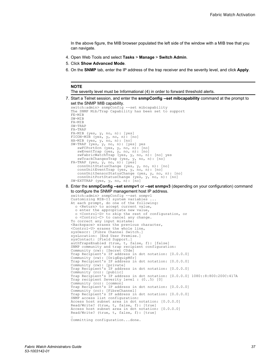 Brocade Fabric Watch Administrators Guide (Supporting Fabric OS v7.3.0) User Manual | Page 37 / 116