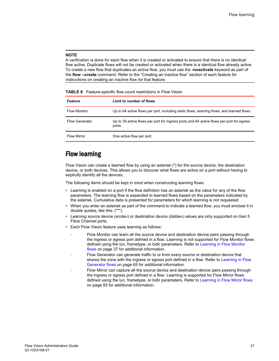 Flow learning | Brocade Flow Vision Administrators Guide (Supporting Fabric OS v7.3.0) User Manual | Page 21 / 90