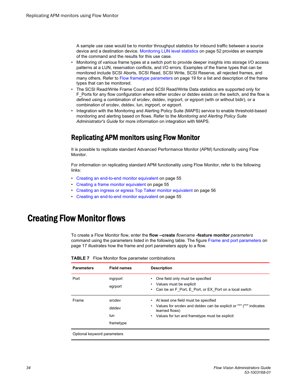 Replicating apm monitors using flow monitor, Creating flow monitor flows | Brocade Flow Vision Administrators Guide (Supporting Fabric OS v7.3.0) User Manual | Page 34 / 90