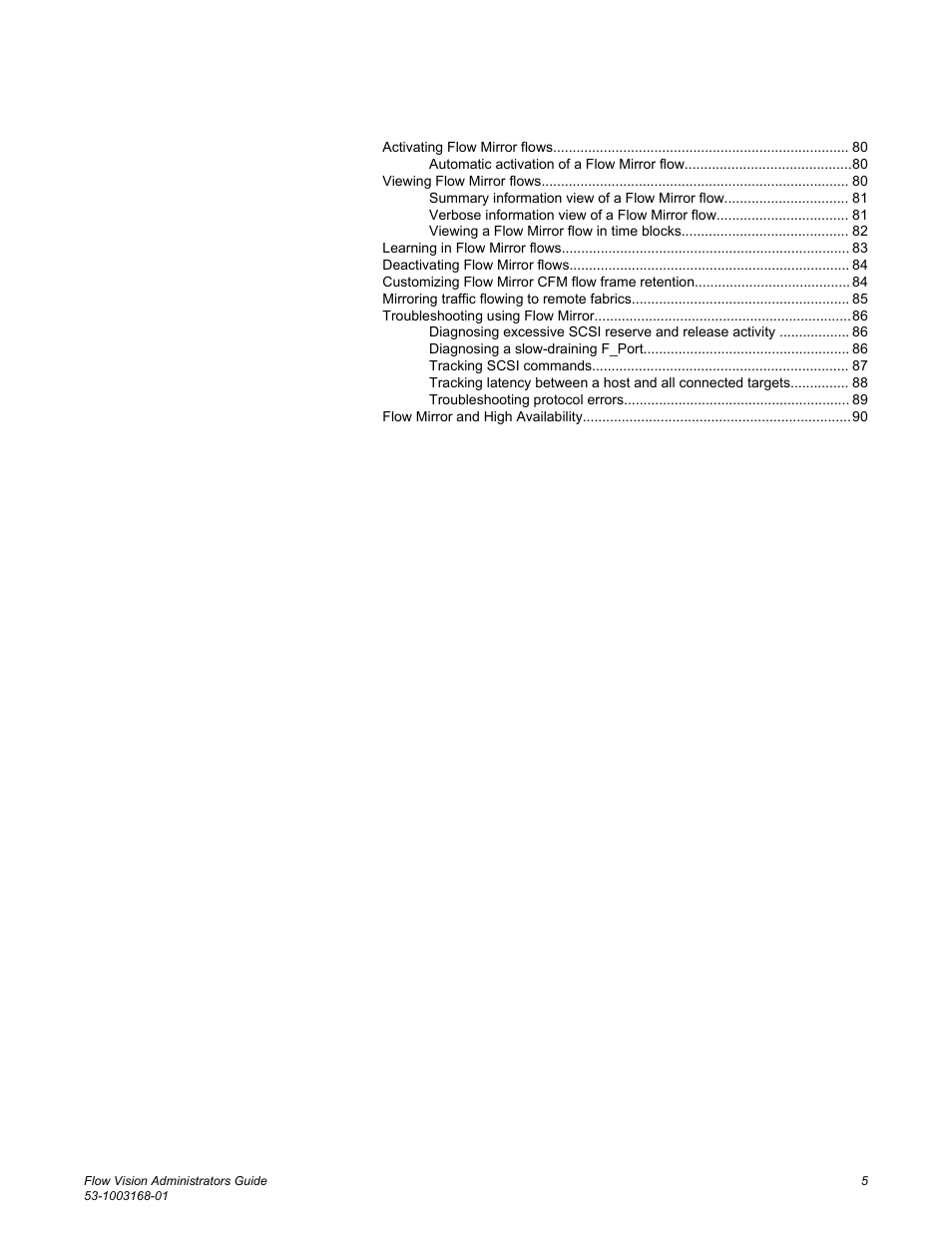 Brocade Flow Vision Administrators Guide (Supporting Fabric OS v7.3.0) User Manual | Page 5 / 90