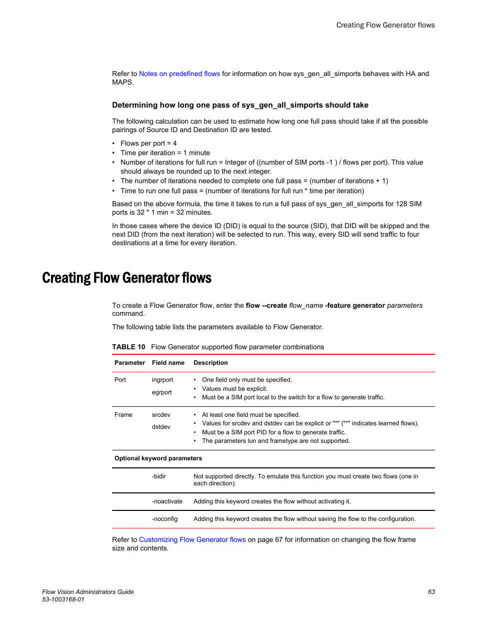 Creating flow generator flows | Brocade Flow Vision Administrators Guide (Supporting Fabric OS v7.3.0) User Manual | Page 63 / 90