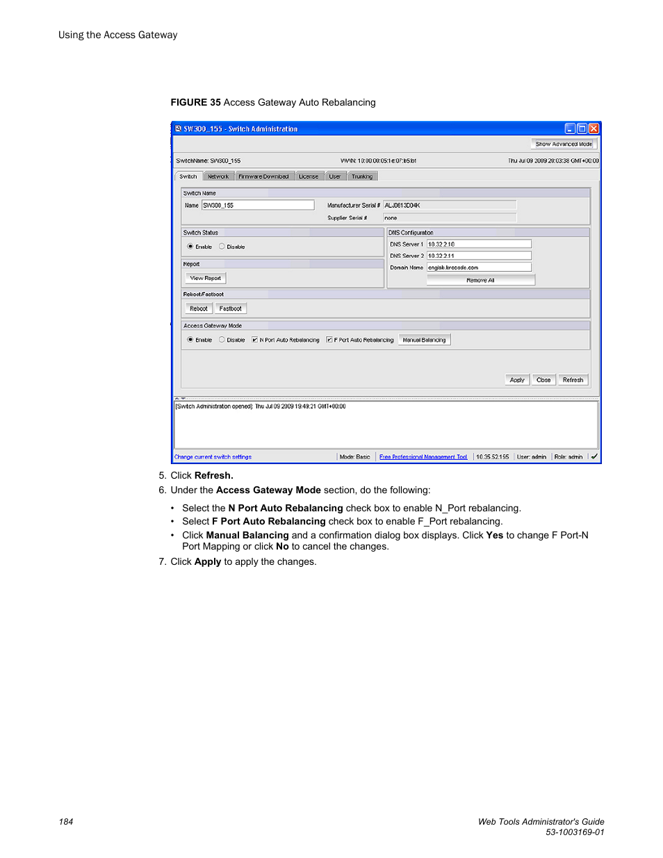 Brocade Web Tools Administrators Guide (Supporting Fabric OS v7.3.0) User Manual | Page 184 / 274