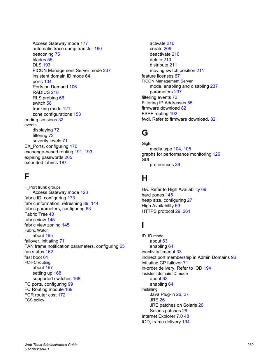 Brocade Web Tools Administrators Guide (Supporting Fabric OS v7.3.0) User Manual | Page 269 / 274