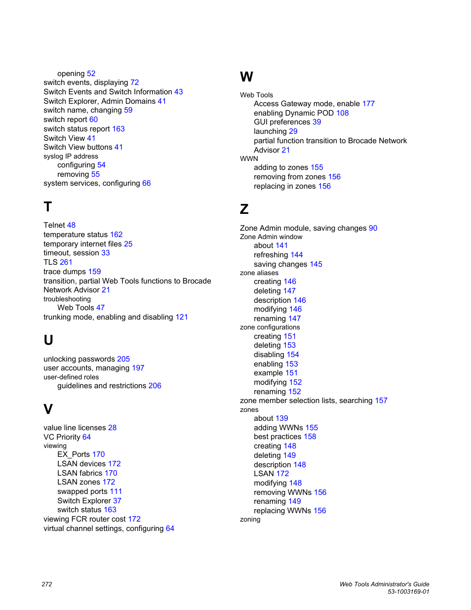 Brocade Web Tools Administrators Guide (Supporting Fabric OS v7.3.0) User Manual | Page 272 / 274