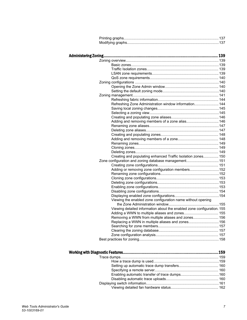 Brocade Web Tools Administrators Guide (Supporting Fabric OS v7.3.0) User Manual | Page 7 / 274