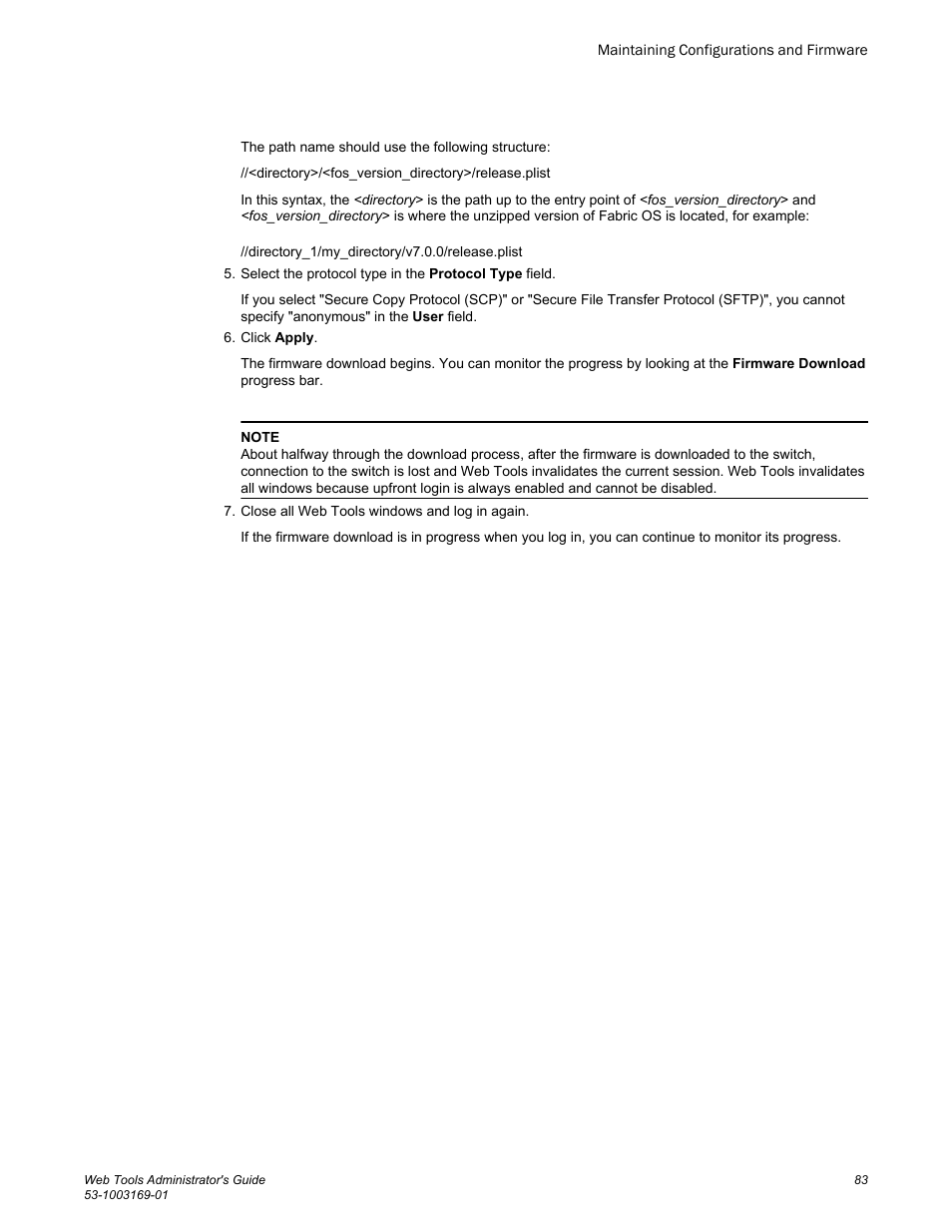 Brocade Web Tools Administrators Guide (Supporting Fabric OS v7.3.0) User Manual | Page 83 / 274