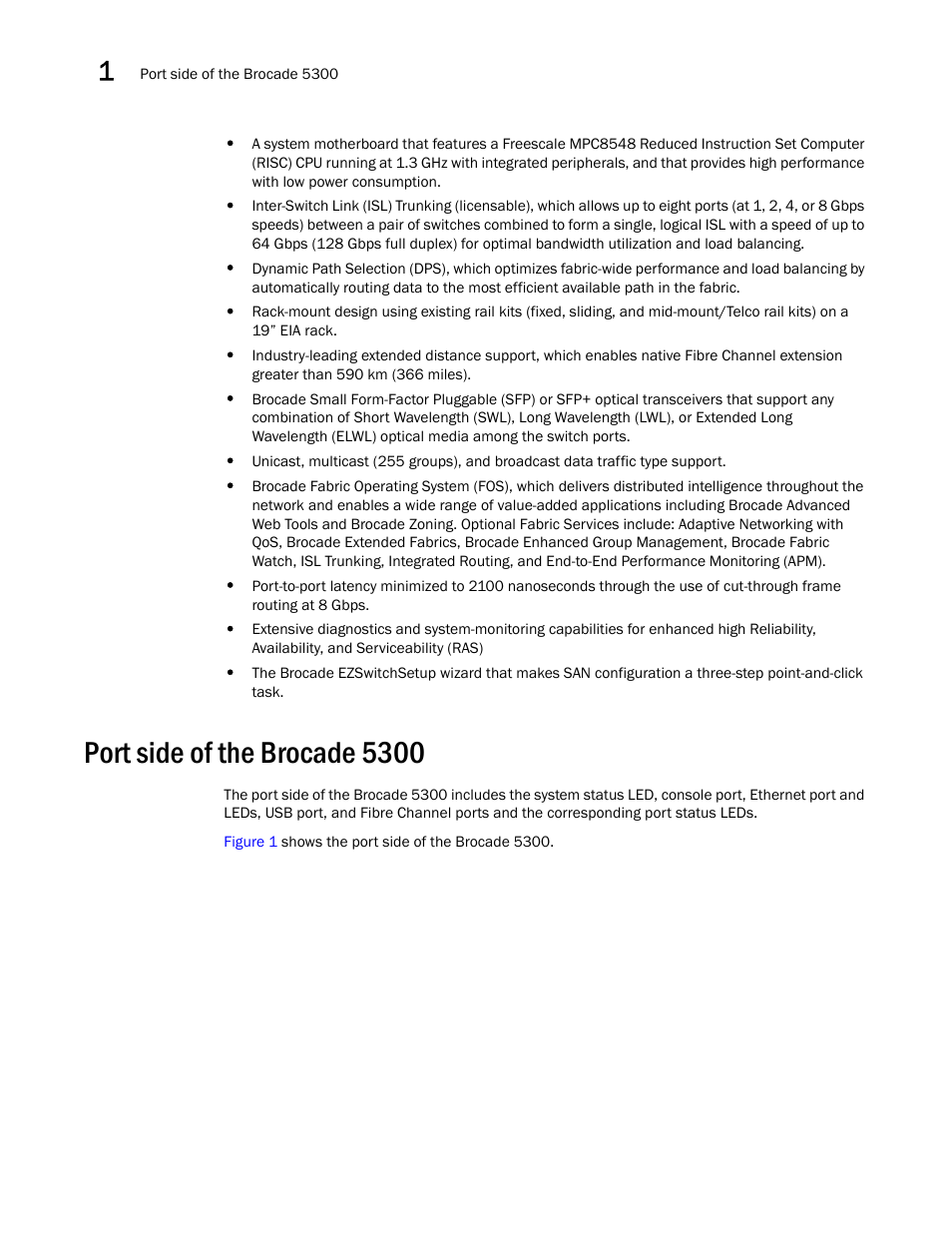 Port side of the brocade 5300 | Brocade 5300 Hardware Reference Manual User Manual | Page 14 / 54