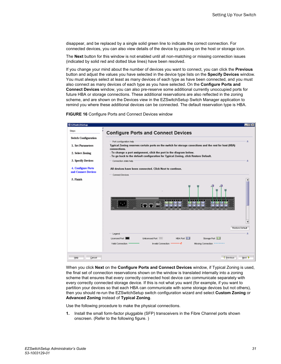 Brocade EZSwitchSetup Administrator’s Guide (Supporting 300, 5100, 5300, 6505, 6510, 6520, 7800, 7840, and VA-40FC) User Manual | Page 33 / 64