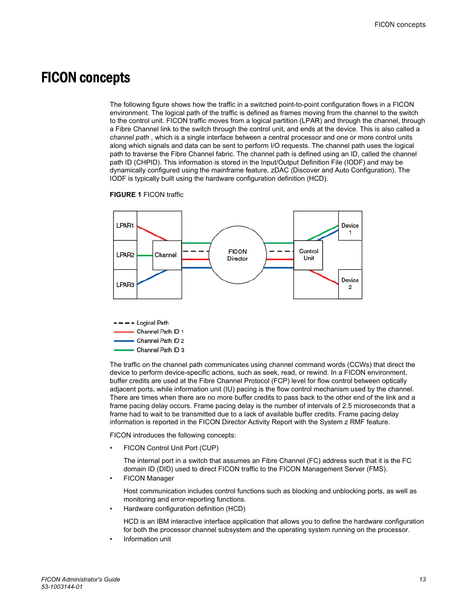 Ficon concepts, Added definition of ipl file in | Brocade FICON Administrator’s Guide (Supporting Fabric OS v7.3.0) User Manual | Page 15 / 126