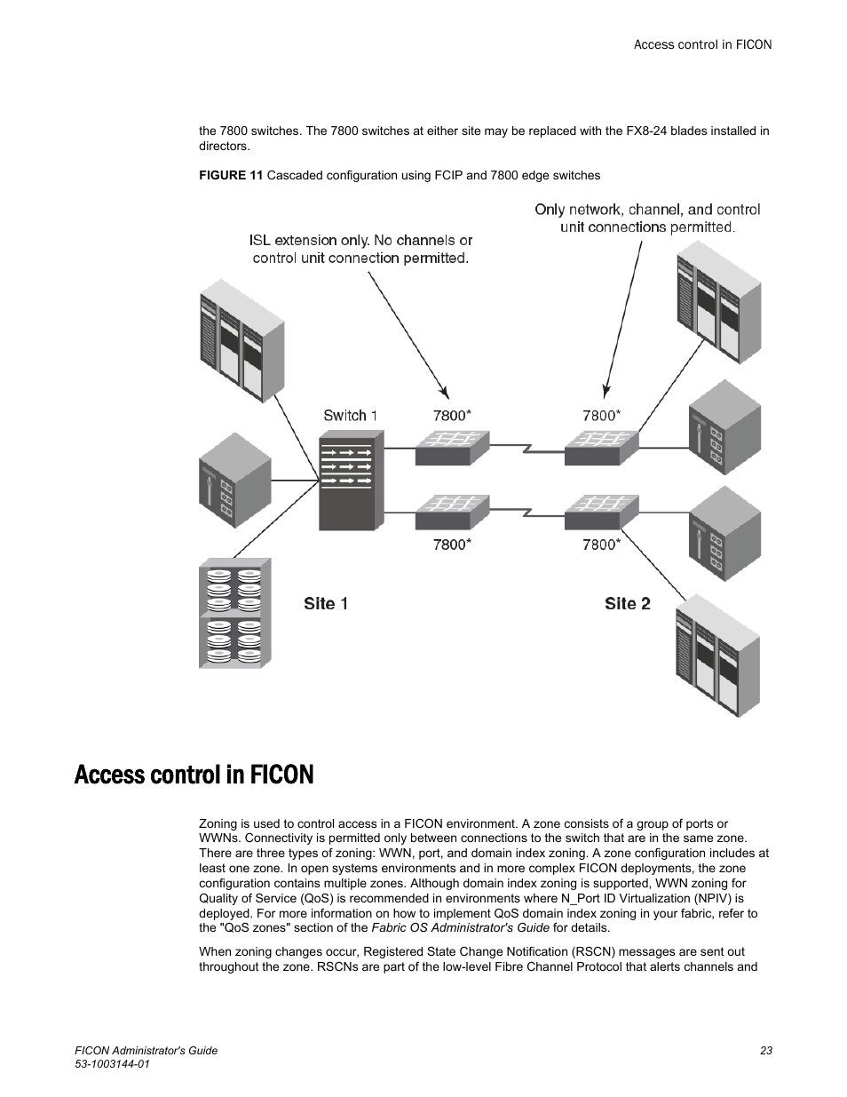 Access control in ficon | Brocade FICON Administrator’s Guide (Supporting Fabric OS v7.3.0) User Manual | Page 25 / 126