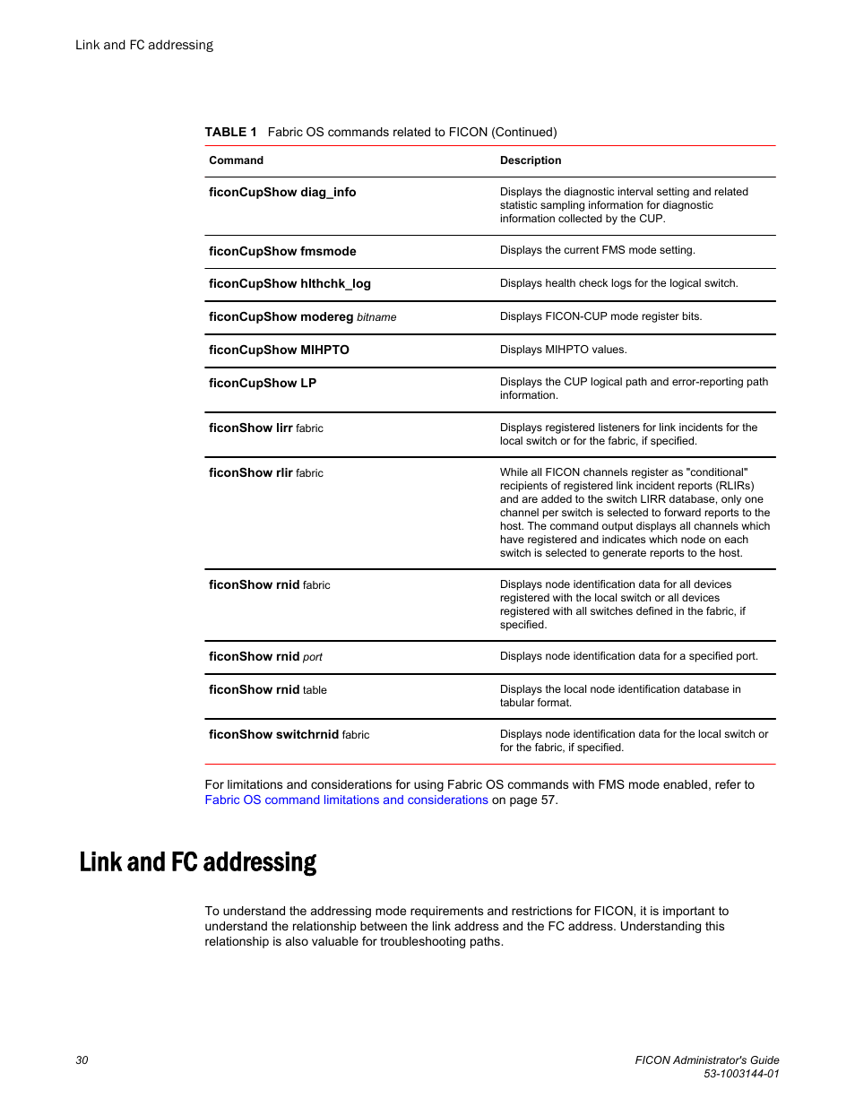 Link and fc addressing | Brocade FICON Administrator’s Guide (Supporting Fabric OS v7.3.0) User Manual | Page 32 / 126