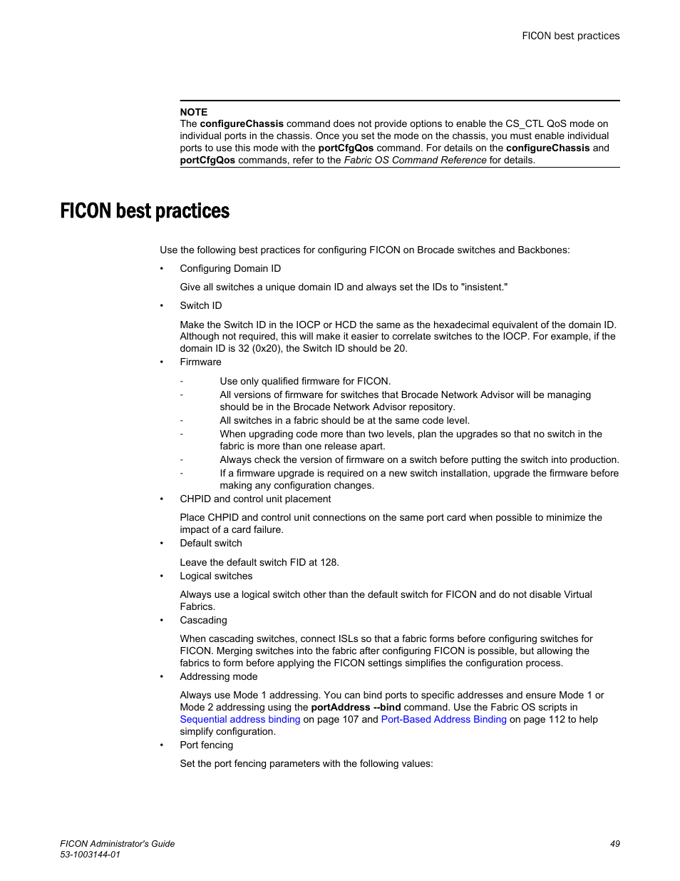 Ficon best practices | Brocade FICON Administrator’s Guide (Supporting Fabric OS v7.3.0) User Manual | Page 51 / 126