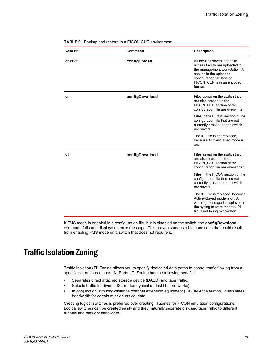 Traffic isolation zoning | Brocade FICON Administrator’s Guide (Supporting Fabric OS v7.3.0) User Manual | Page 81 / 126