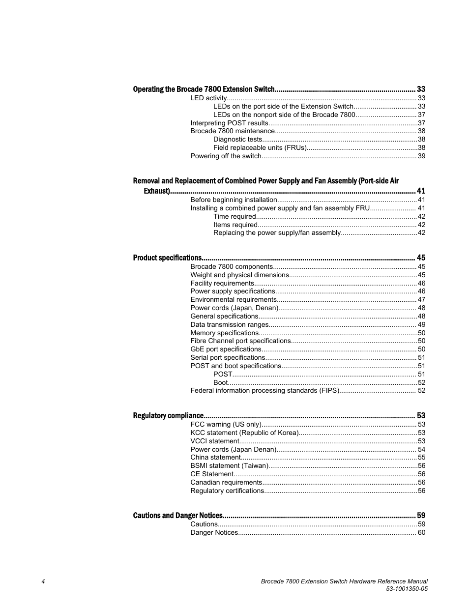 Brocade 7800 Extension Switch Hardware Reference Manual User Manual | Page 4 / 66