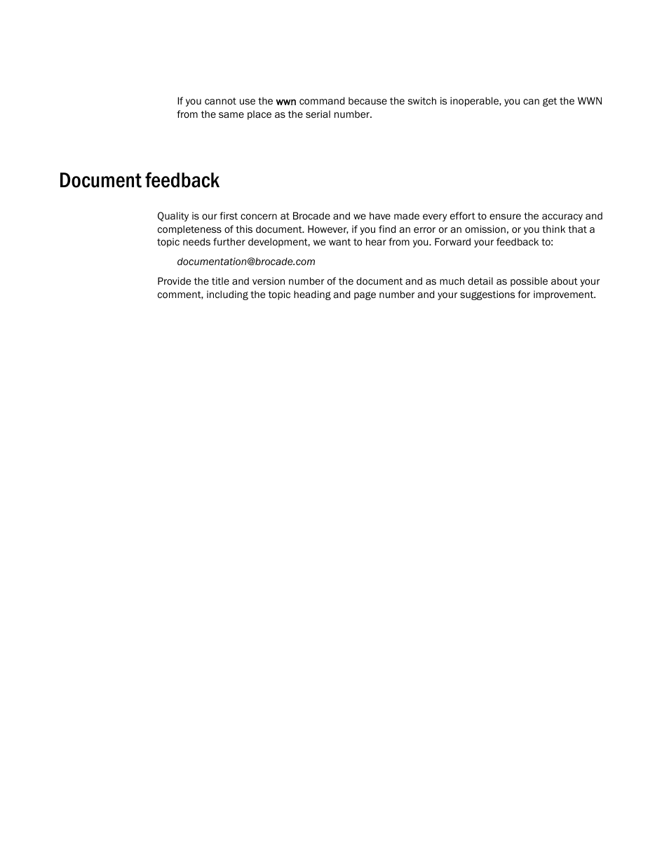 Document feedback | Brocade 6520 Hardware Reference Manual User Manual | Page 12 / 70