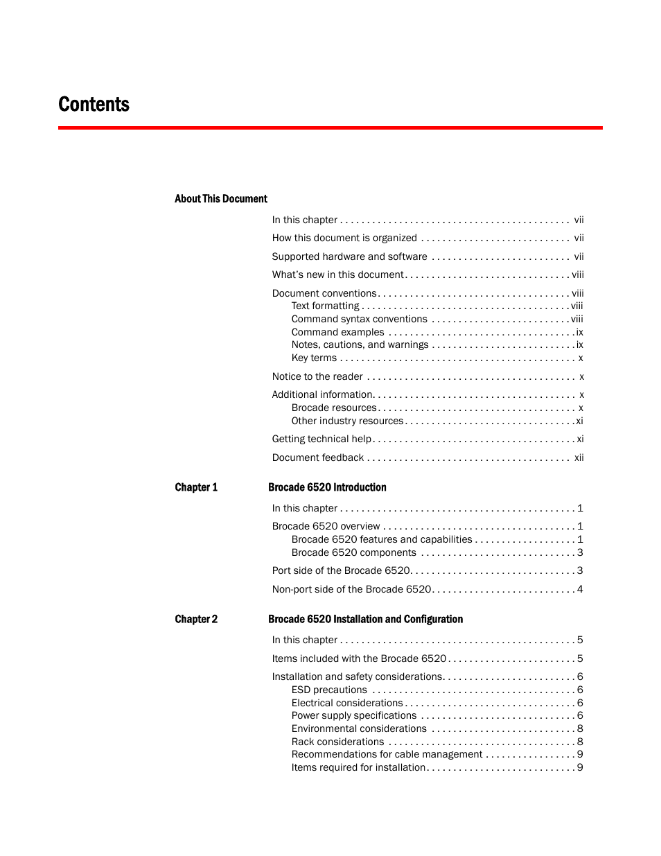 Brocade 6520 Hardware Reference Manual User Manual | Page 3 / 70
