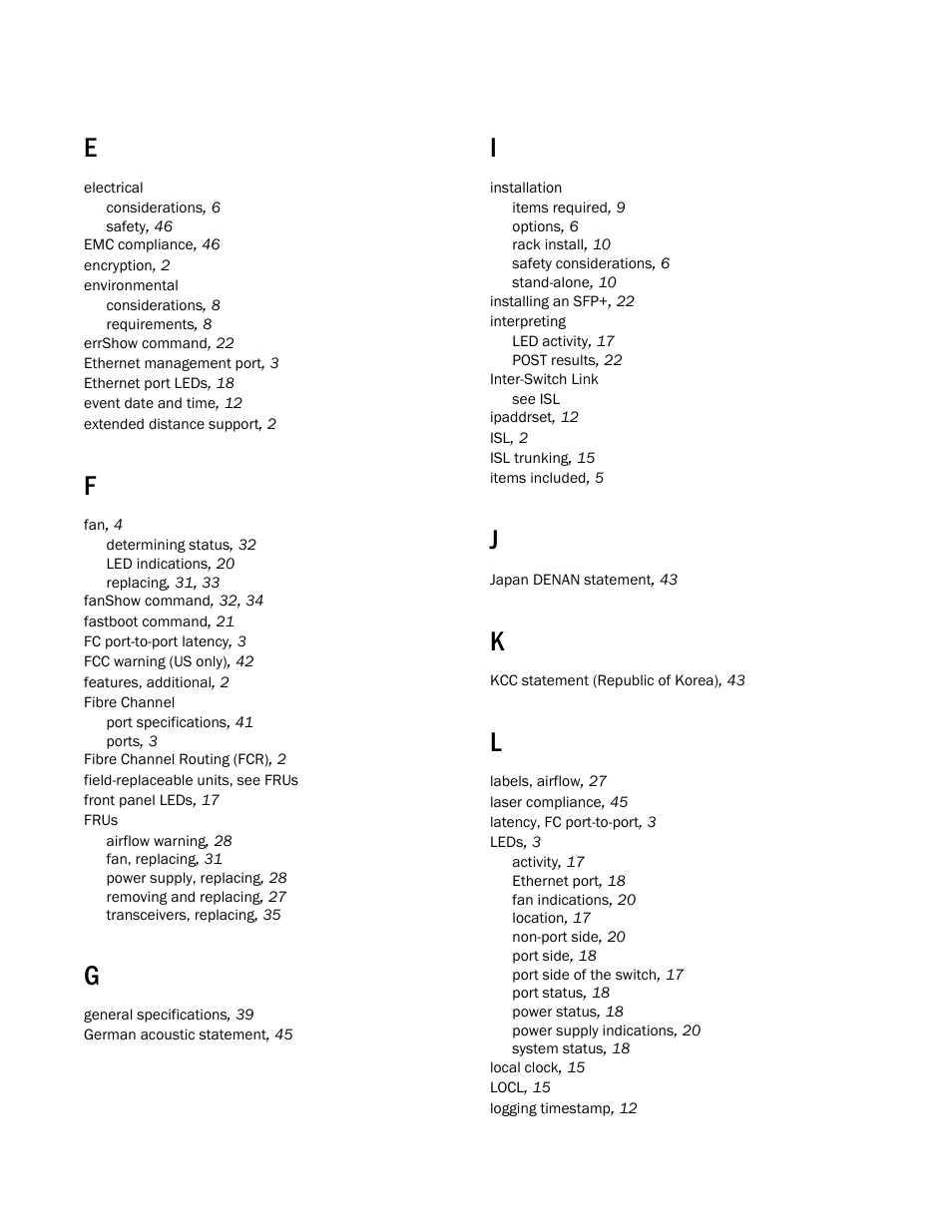 Brocade 6520 Hardware Reference Manual User Manual | Page 68 / 70