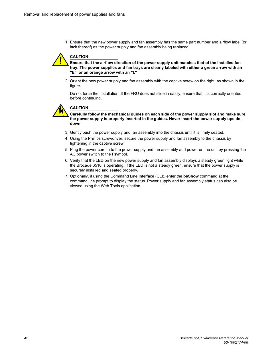 Brocade 6510 Hardware Reference Manual User Manual | Page 42 / 62