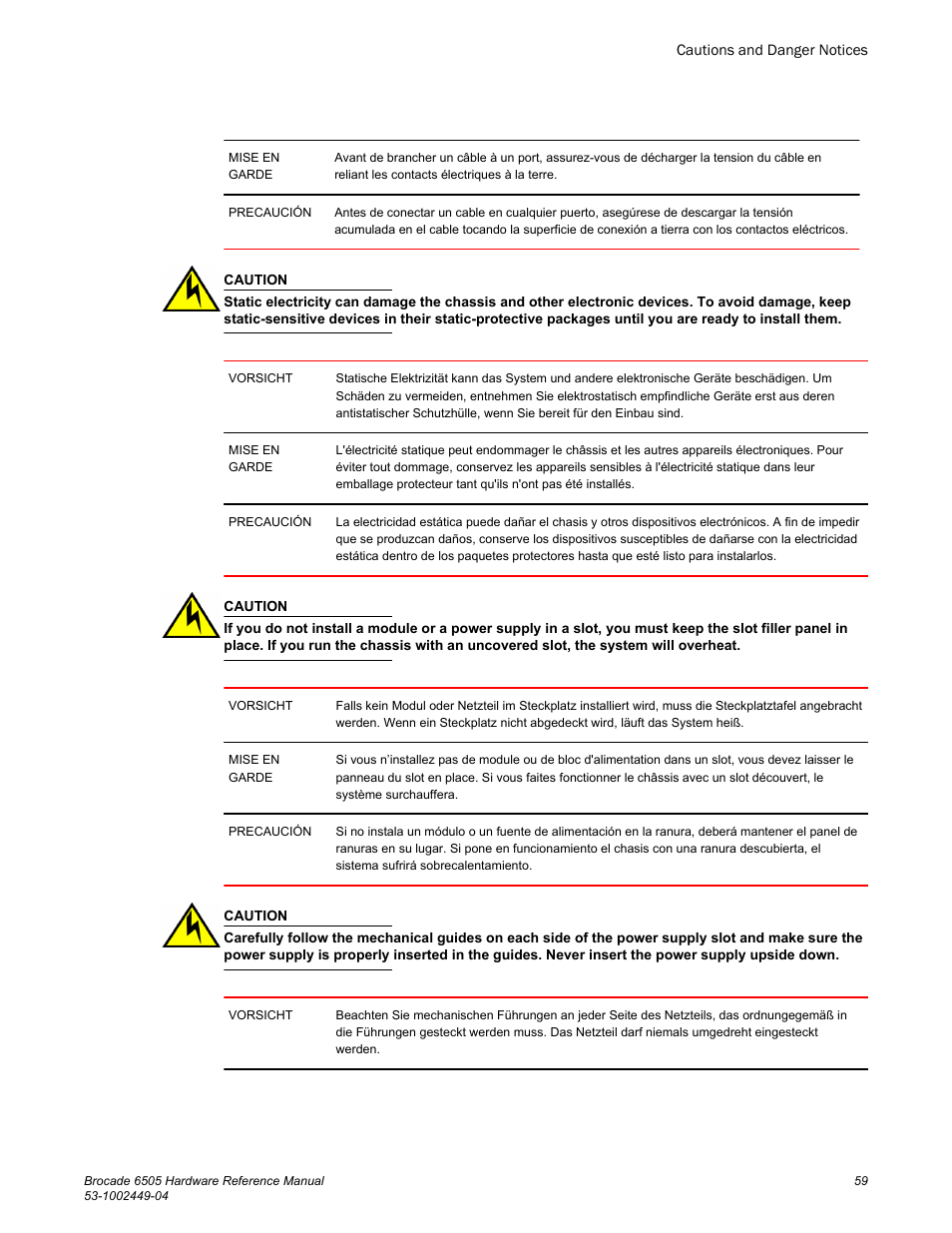 Brocade 6505 Hardware Reference Manual User Manual | Page 59 / 66