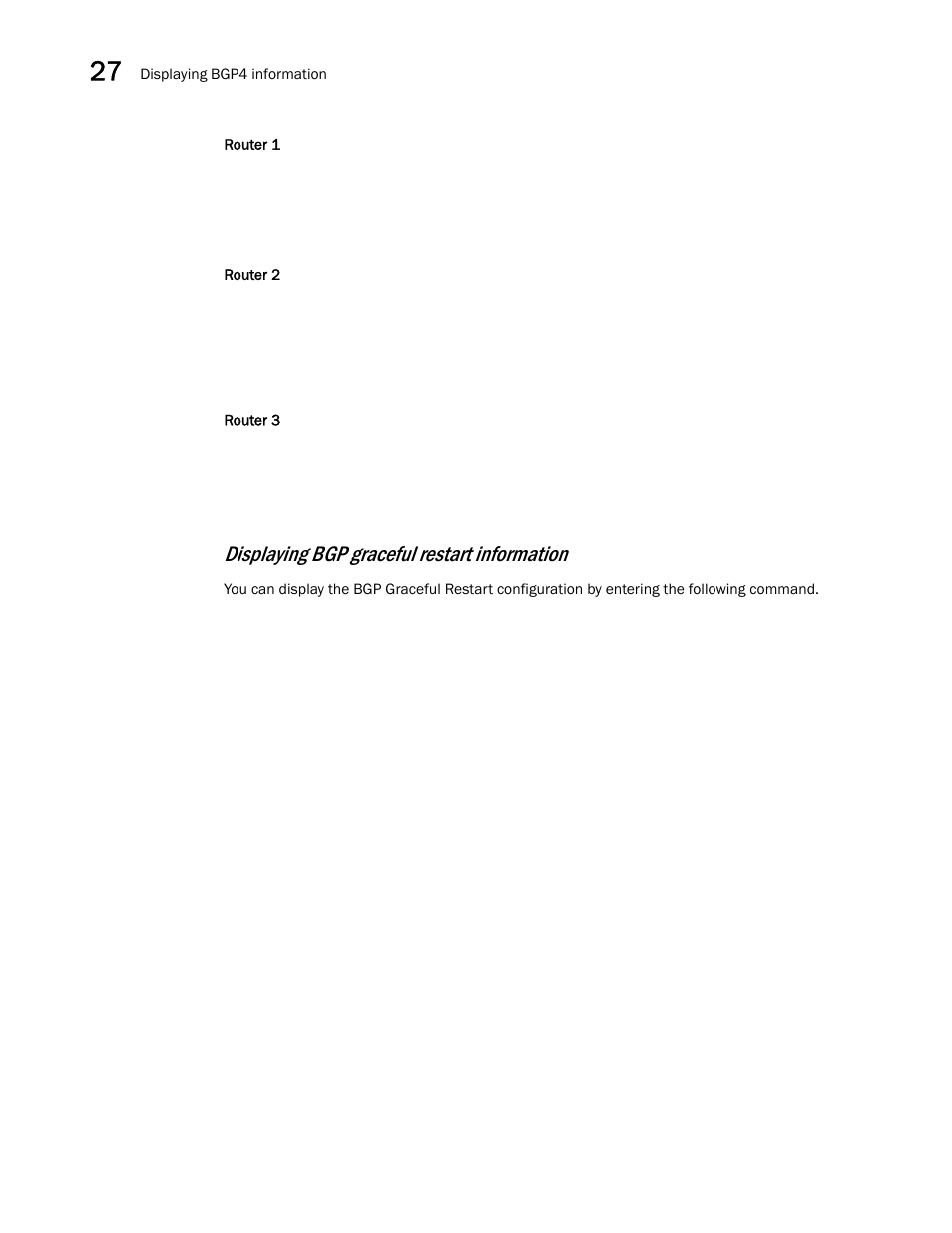Displaying bgp graceful restart information | Brocade BigIron RX Series Configuration Guide User Manual | Page 1008 / 1550