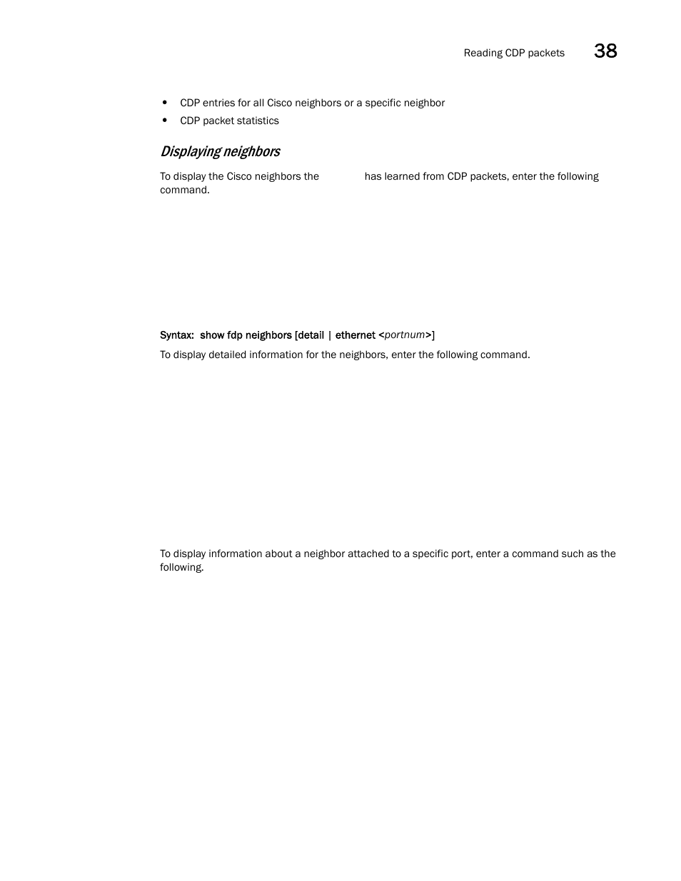 Displaying neighbors | Brocade BigIron RX Series Configuration Guide User Manual | Page 1189 / 1550