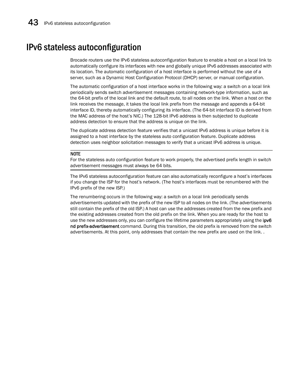 Ipv6 stateless autoconfiguration, Ipv6 stateless autoconfiguration 8 | Brocade BigIron RX Series Configuration Guide User Manual | Page 1246 / 1550