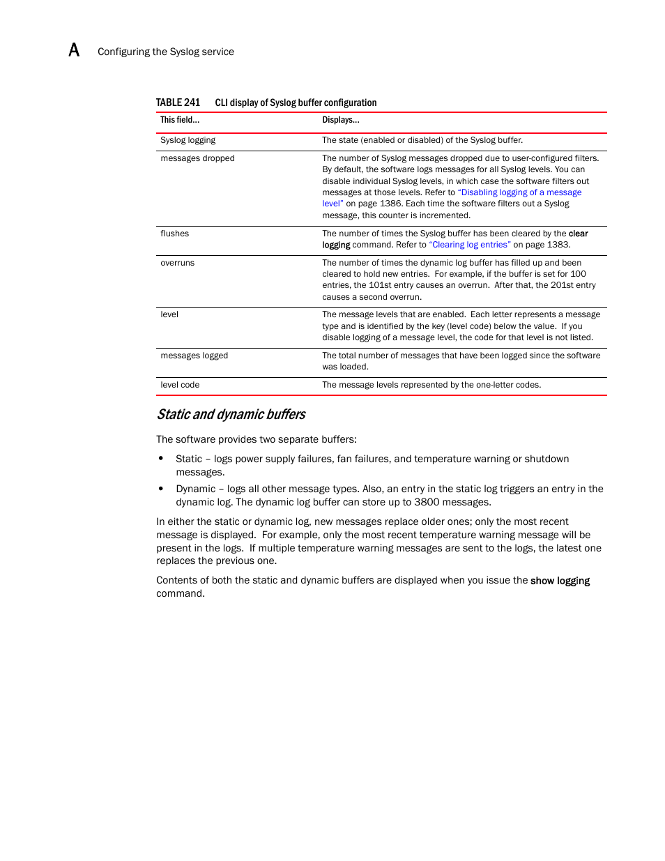Static and dynamic buffers | Brocade BigIron RX Series Configuration Guide User Manual | Page 1460 / 1550