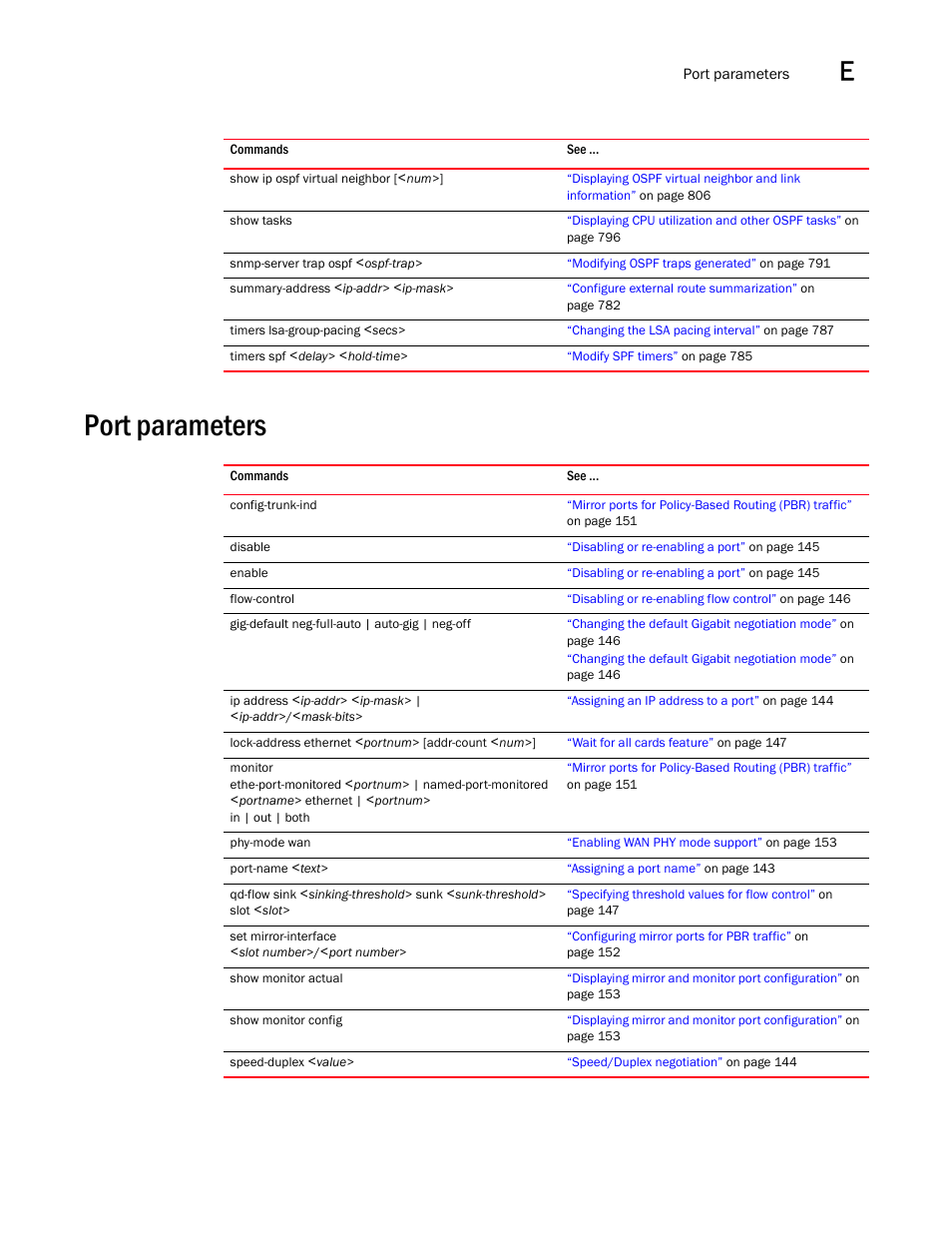 Port parameters | Brocade BigIron RX Series Configuration Guide User Manual | Page 1527 / 1550