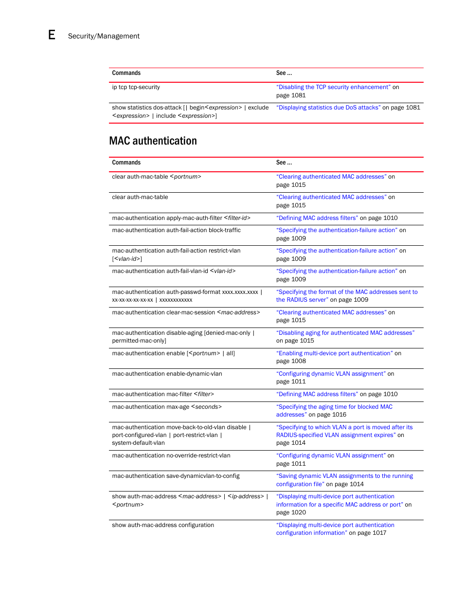 Mac authentication | Brocade BigIron RX Series Configuration Guide User Manual | Page 1538 / 1550